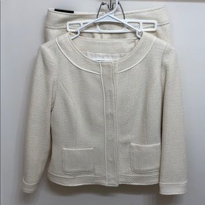 Banana Republic Skirt Suit Set, Cream, With Tags